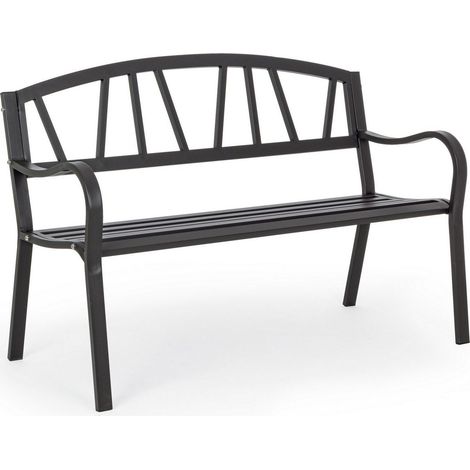 Panca da esterno design Janelle grigio scuro123cm per arredamento giardino Bizzotto (1/5)