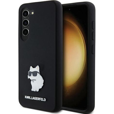 Karl Lagerfeld KLHCS24SSMHCNPK S24 S921 schwarz/schwarz Hartschalenetui Silikon Choupette Metallpin (1/5)