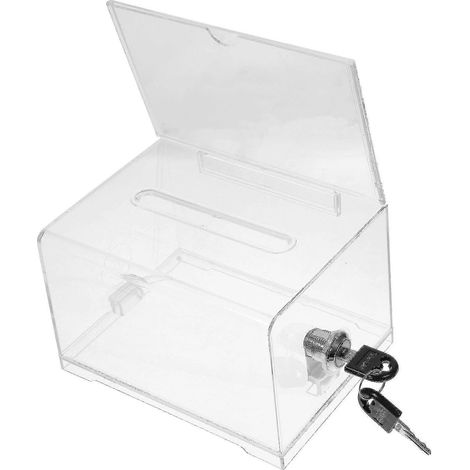 boîte à suggestions, urne électorale, boîte en acrylique transparent, boîte à dons compatible avec la collecte de fonds - b11 (1/4)