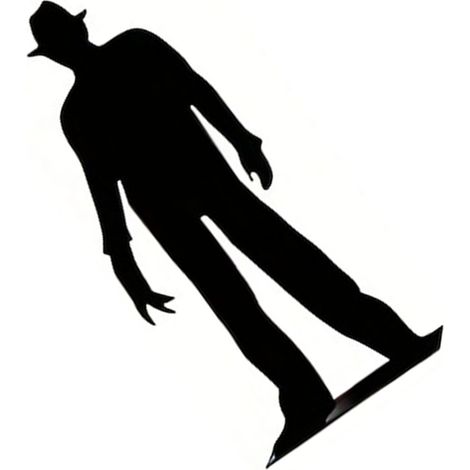 Figurines d'ombres décoratives de bureau pour Halloween, en métal avec revêtement en poudre, 15 cm (6 pouces), type C (1/5)