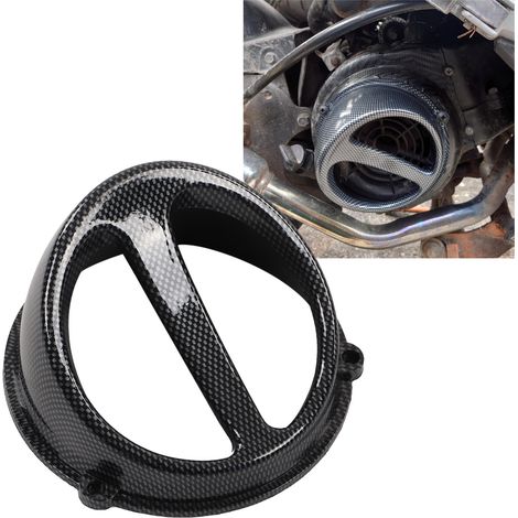 Cache de pale de ventilateur en forme de nez de cochon, capuchon d'entrée d'air en fibre de carbone, convient aux motos GY6 125cc 150cc 152QMI 157QMJ. (1/5)