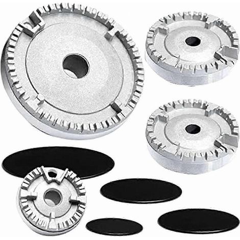 Chapeau de brûleur universel pour cuisinière à gaz, compatible avec toutes les tailles, design plat (1/4)