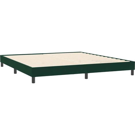 Maison Exclusive - Giroletto senza Materasso Verde Scuro 200x220 cm in Velluto