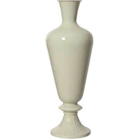 Decoris Vaso Decorativo in Ferro Crema - 20x57cm