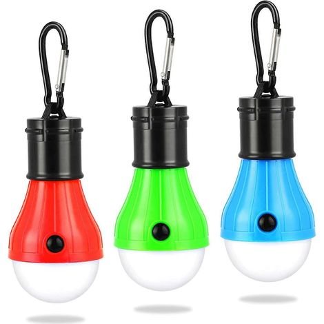 Lampe de camping, lanterne de camping LED 3x à piles, lampe de tente portable, étanche, lampe de secours pour le camping (1/5)