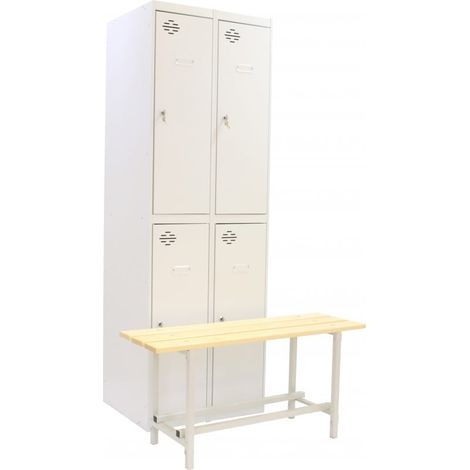 Meuble Simonrack Pack Simonlocker DIY Tandem 4 portes banc vestiaire