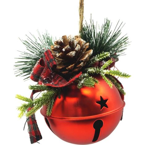 Glocke MagicHome Weihnachten, 08x08x10 cm, rot