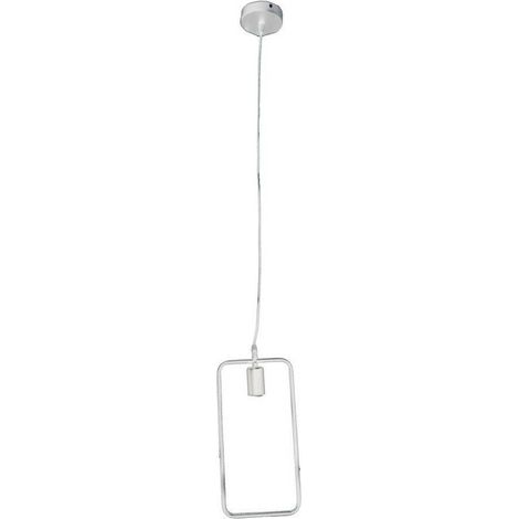TrAdE Shop Traesio - Lampadario Soffitto A Sospensione Rettangolare Lampada Moderna Attacco E27 B35-q - Bianco (1/2)
