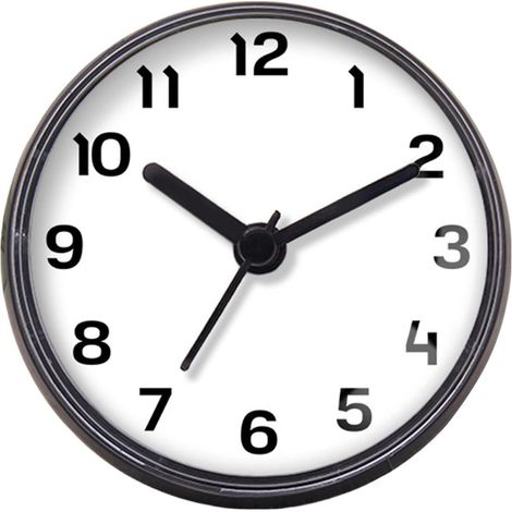 Horloge de Douche  Réveil Mural à Ventouse, Fonctionne sur Pile - Horloge de Cuisine à Piles  pour Salle de Bain, Cuisines, intérieurs, baignoires, piscines, saunas, Appartements, dortoirs (1/5)