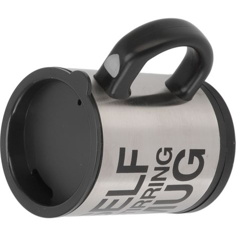 Taza eléctrica autoagitadora de 400 ml, mezclador de café automático, color negro.