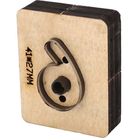 Jeu de 6 poinçons matricés en acier allié, coupe nette, gabarit n°9 pour bois, moule à découper perforateur, outillage propre et rapide. (1/5)