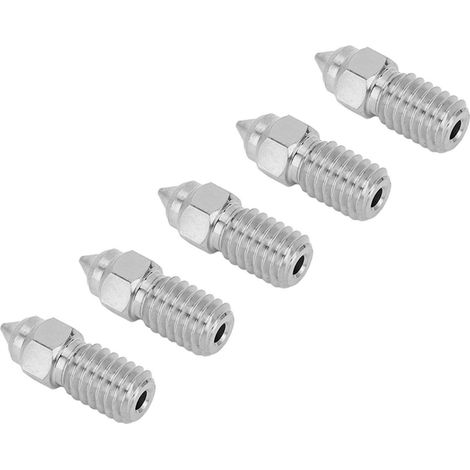 Buse d'extrusion haute vitesse en cuivre-zirconium-chrome (5 pièces) pour imprimantes 3D Ender 7 et kit de tête d'impression Spider 1.0 (diamètre 1,75 mm/0,6 mm). (1/5)