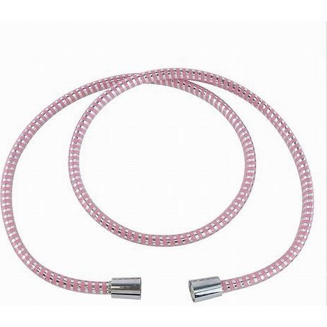 Trade Shop - Ducha De Ducha De Rack De La Manguera De Repuesto 1.5 Mt Revestimiento Rosa De Encaje De Pvc 87293 -