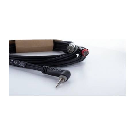 Adaptateur Y Cordial 14859 Jack / Cinch-RCA audio [1x Jack mâle 3.5 mm - 2x Cinch-RCA mâle] 1.50 m n (1/5)