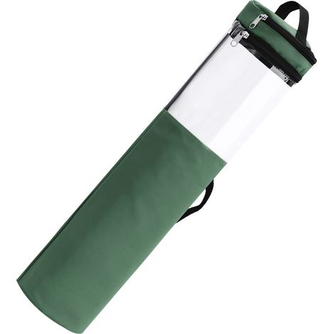 Sac de rangement pour papier d'emballage, 42 pouces, en Nylon 600D transparent, support d'emballage cadeau en PVC, organisateur avec fermeture éclair sur le dessus, vert (1/5)