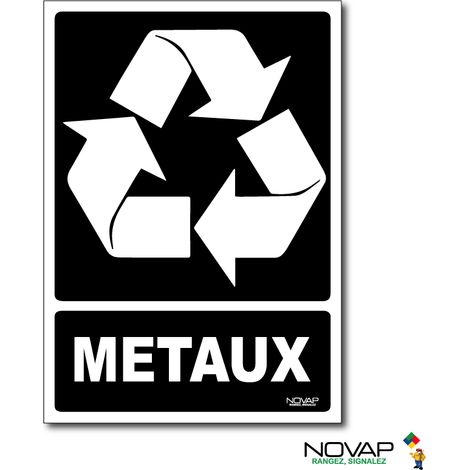 Panneau Recyclage déchets Métaux - Rigide A5 - 4600451