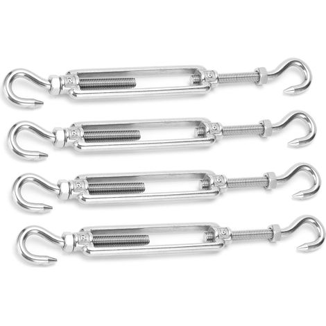 4-teiliges Haken-zu-Haken-Spannschloss-Edelstahl-Hardware-Set für Kabel- und Drahtseilspannung M6 (1/5)