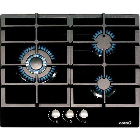 Cata LCI6021BK Gaz Cooktop 3 Burners Black 58 cm (1/5)
