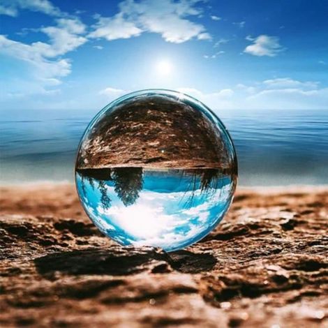 Boule de Cristal - Boule pour la Photographie - Verre K9 - Diamètre 80mm - Couleur clair (1/4)