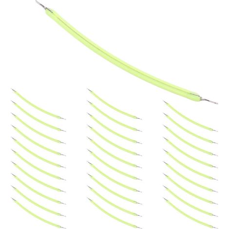 Lot de 30 ampoules LED 3V ultra-minces à filament flexible de 60 mm, style rétro, lumière verte. (1/5)
