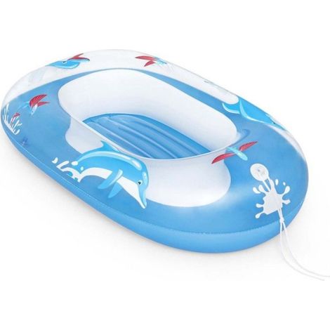 Bateau Gonflable Enfant - 102 x 69 cm - PVC Robuste - Pour Piscine Mer Lac - Charge Max 45 kg - 1 Pièce (1/5)