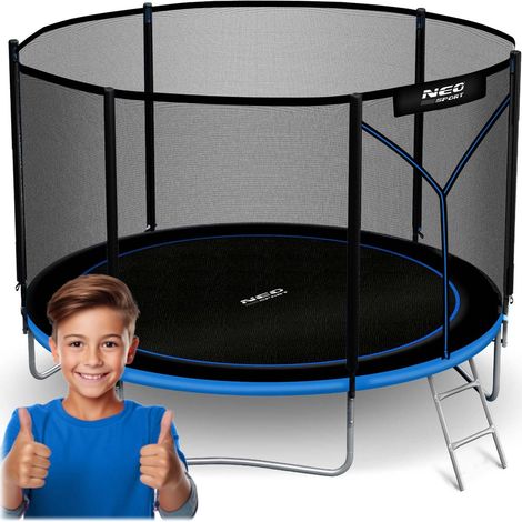Gartentrampolin 10ft312cm mit outdoor netz und leiter neo sport