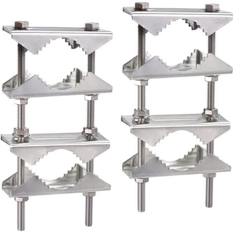Support de montage d'antenne extérieure, pince de mât, convient aux antennes satellite, LoRa et 4G, lot de 2.