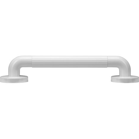Croydex White Straight Grab Bar Hand Rail, Plastic Shower Handle, 300mm (1/5)
