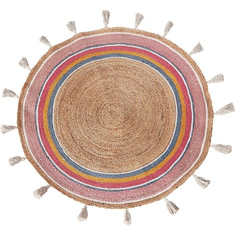 Tappeto per bambini in iuta multicolore ø 120 cm rotondo Zanavi