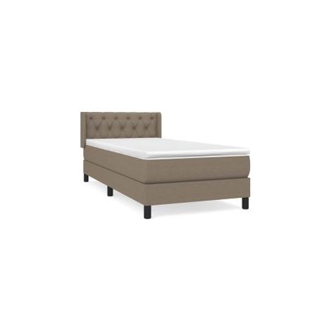 Sommier à lattes de lit avec matelas Taupe 80x200 Tissu (1/5)