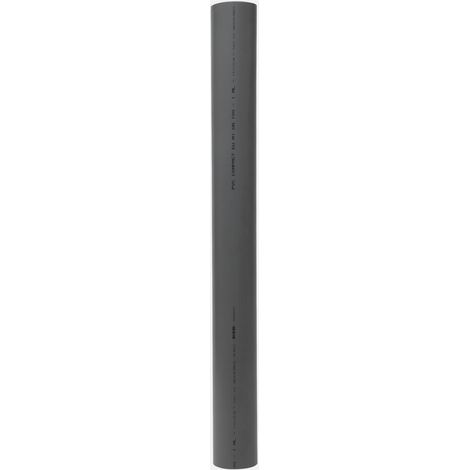 Jardibric – Tube d'évacuation PVC 2 mètres – Diamètre 100 mm – Couleur gris – Applications intérieures et extérieures