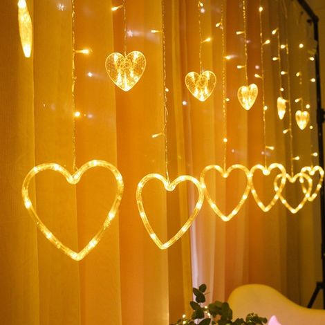 Guirlande lumineuse rideau LED étoiles et lune, lampe d'ambiance décoration Noël camping extérieur IP65 A28 (1/5)
