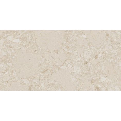 Aelle - Carrelage sol / mur effet terrazzo beige 60x120 cm CREAM R BEACH - Vendu par boîte de 1.44 m² (1/2)