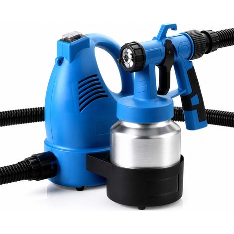 Wiltec Pistola pulverizadora 600W con boquilla 2,5mm, depósito aluminio 800ml, manguera 1,5m y correa – Pintura precisa y cómoda para bricolaje o uso profesional (1/5)
