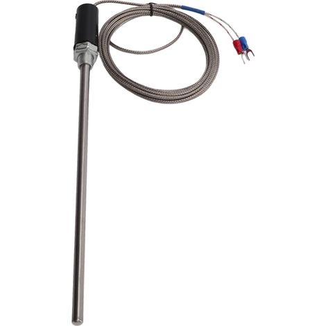 Thermoelement M12 Sonde Typ K, Temperaturfühlerkabel aus Edelstahl, 3 m (1/5)