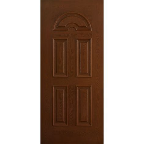 Pannello per Porta Blindata con Arco in Vetroresina da Esterno Noce 90x210 (1/2)