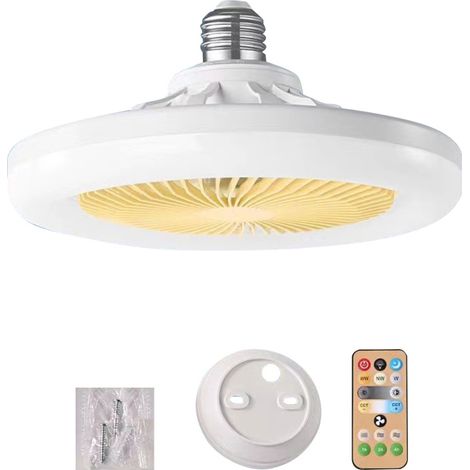 Ventilador de techo silencioso con luz integrada para comedor, sala de estar y dormitorio. Modelo de tres velocidades.