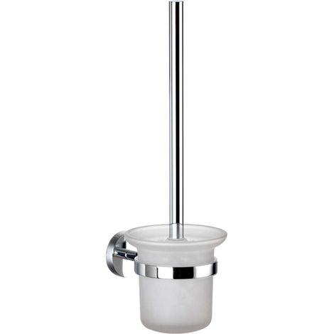 kielle Oudee - Escobilla de WC de pared, con soporte, cristal mate/cromo 40502000 (1/4)