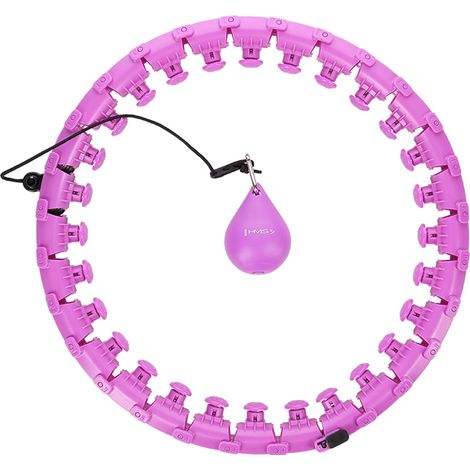 HHW12 Plus-Size-Hula-Hoop-Reifen, violett, mit Nieten und HMS-Gewicht (1/5)