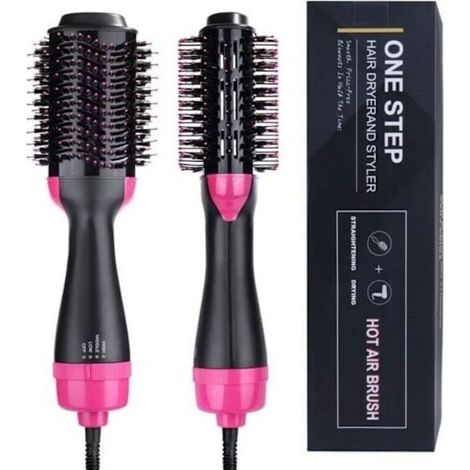 Peigne lisseur chauffant ionique, sèche-cheveux 3 en 1, lisseur et peigne à ions négatifs de qualité professionnelle. (1/4)