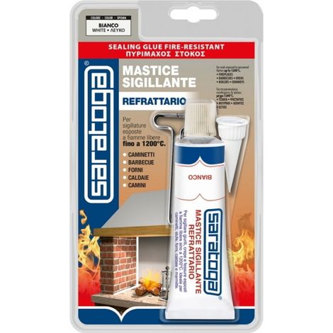 mastice refrattario bianco in blister 50ml - saratoga. (1/6)