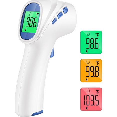 Thermomètre sans contact pour adultes, thermomètre frontal et thermomètre à objet 2 en 1 double mode avec résultats précis et rapides (1/5)