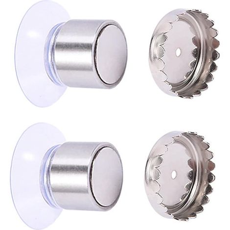 Portasapone magnetico con ventosa, mantiene il sapone asciutto, in acciaio inox, 2 pezzi, argento. (1/5)