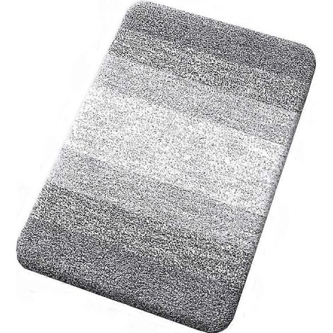 Luxuriöse Badematte aus weicher und saugfähiger Mikrofaser, rutschfeste WC-Bodenmatte, Badematte L (1/5)