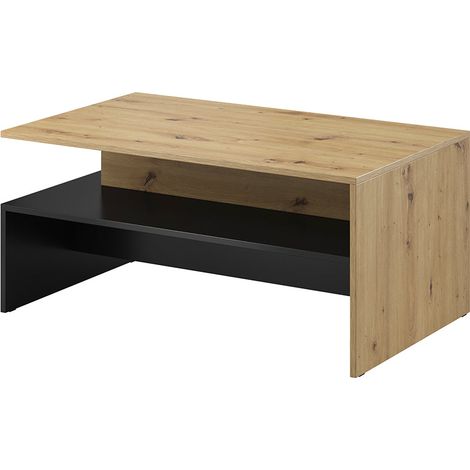 Tavolino Sloan Nero e Legno (1/4)