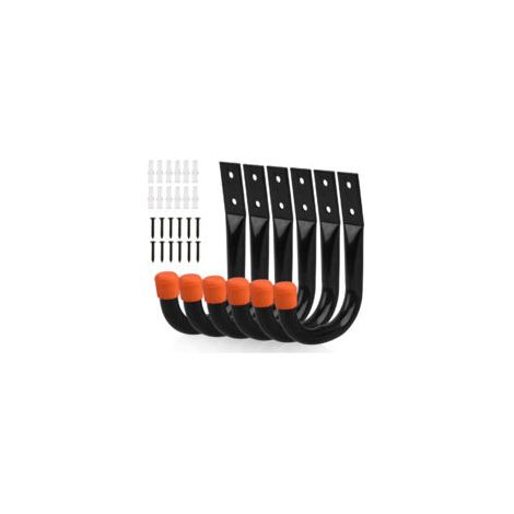 Ganchos de almacenamiento resistentes para garajes, montaje universal en pared, montaje en pared en forma de U, ganchos para colgar bicicletas, sillas, escaleras, mangueras, herramientas, cobertizos d (1/4)