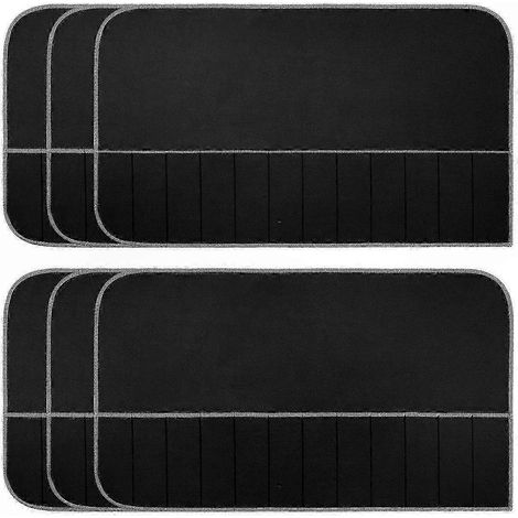 Pochettes de rangement pour couverts avec protection anti-ternissement, organisateur en feutre, protections en tissu, lot de 6 (1/5)