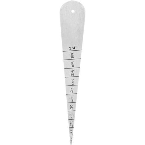 Jauge d'épaisseur en acier inoxydable 1/16-3/4, mesure de diamètre intérieur 2-20mm pour brides (1/5)