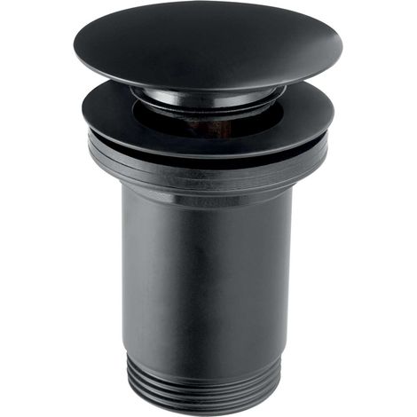 Novaservis Accesorios - Desagüe de lavabo con rebosadero, negro S285-BL-B