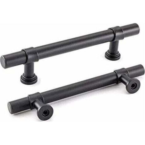 Lot de 2 poignées de placard de salle de bain Noir 96 mm,Pour Armoires, Placards, Salle, Bain et Cuisine (1/4)